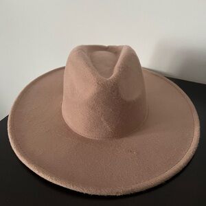 Beige felt hat